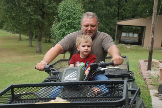 Jack and Grandpa on Four Wheeler