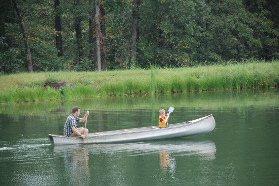 Jack and Jamie in Canoe